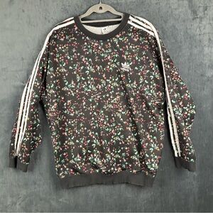 Adidas Originals Men's Black Floral Crewneck Sweater sz large